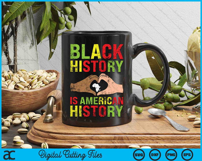 Zwarte geschiedenis is Amerikaanse geschiedenis Afro-Amerikaanse melanine SVG PNG digitale afdrukbare bestanden