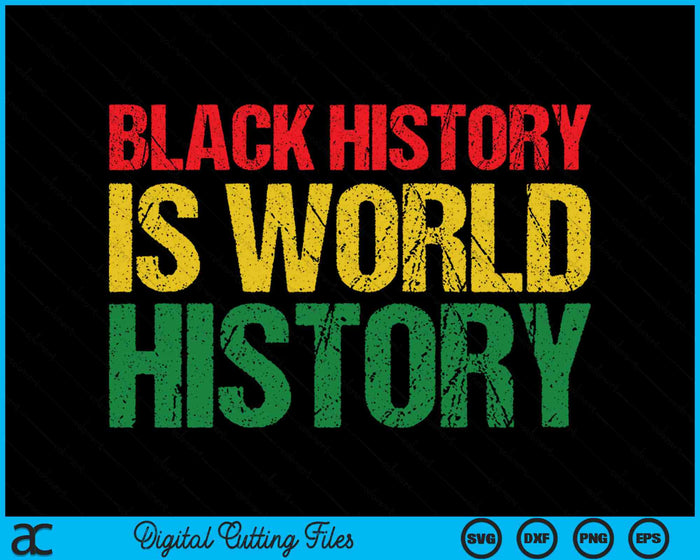 Black History Is World History SVG PNG Digital Printable Files