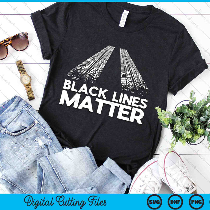 Black Lines Matter! Drift Car Guys Funny Racing SVG PNG Digital Cutting Files