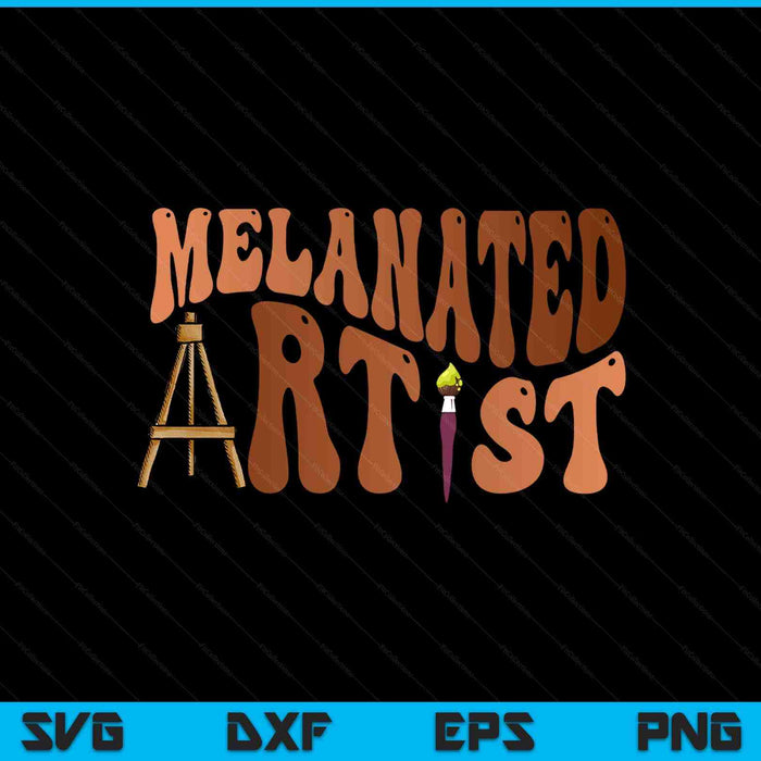 Black melanated artist Black History Month SVG PNG cut file for Cricut