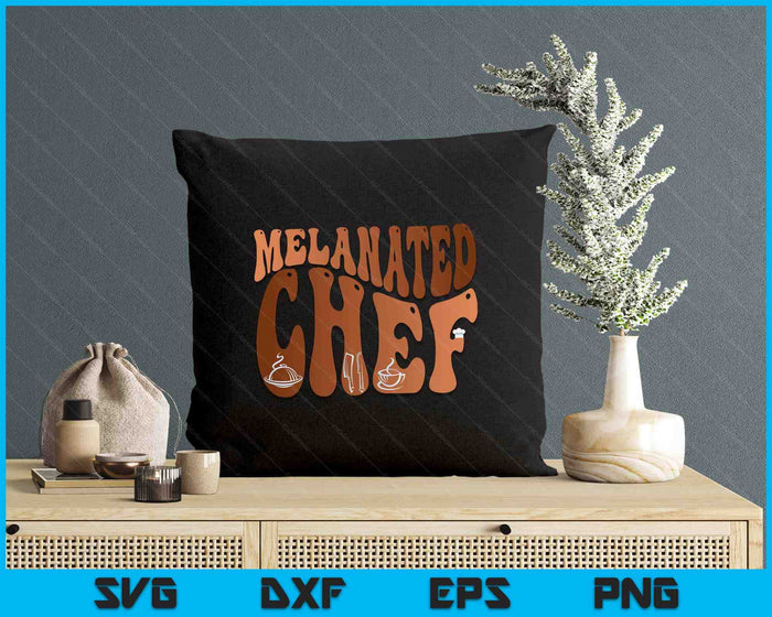 Black Melanated Chef Black History Month SVG PNG Digital Printable Files