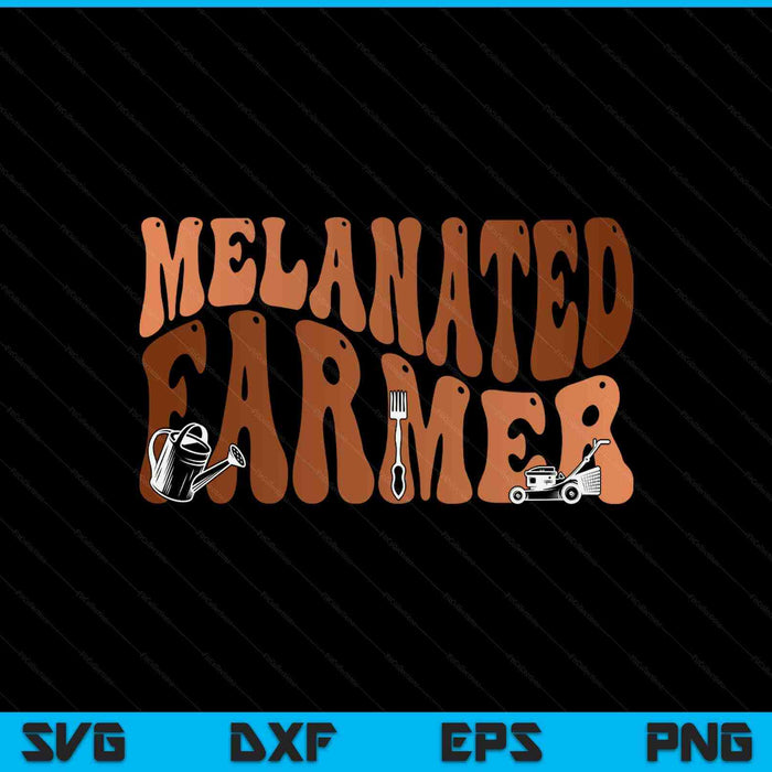 Black Melanated Farmer Black History Month SVG PNG Digital Printable Files