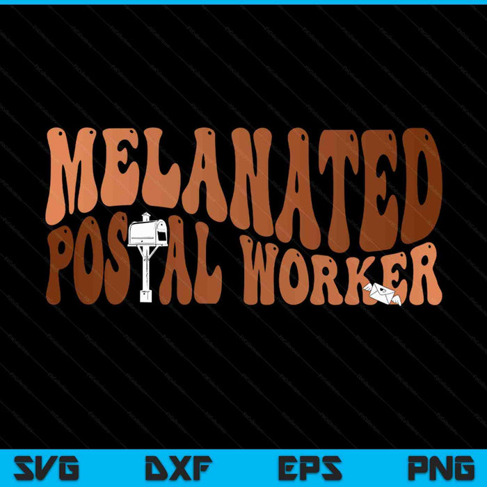 Black melanated postal worker Black History Month SVG cut file
