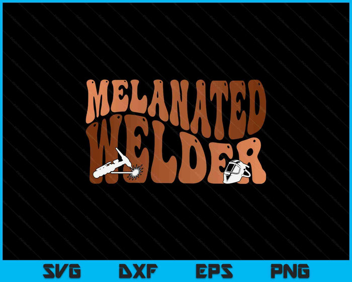 Black Melanated Welder Black History Month SVG PNG Digital Printable Files