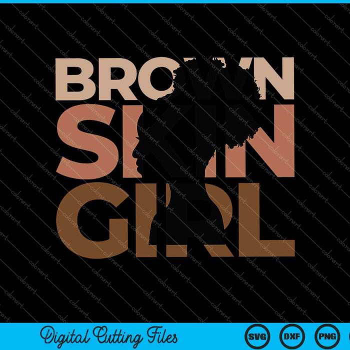 Black Melanin Queen Magic Brown Skin Girl SVG PNG Cutting Printable Files