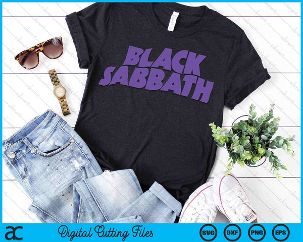 Black Sabbath Purple Logo SVG PNG Archivos de corte digital