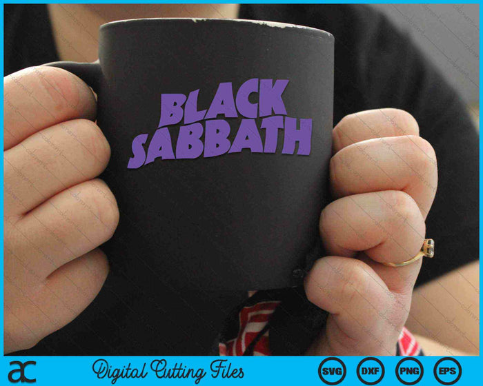 Black Sabbath Purple Logo SVG PNG Archivos de corte digital