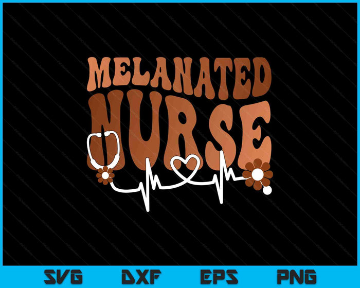 Black Women Melanated Nurse Black History Month SVG PNG Digital Cutting Files