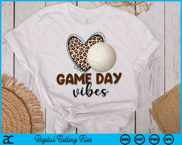 Bleached Volleyball Game Day Vibes Volleyball Mom Leopard SVG PNG Digital Printable Files