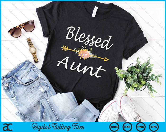 Blessed Aunt Vintage SVG PNG Digital Cutting Files