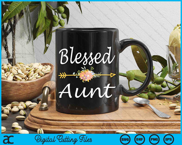 Blessed Aunt Vintage SVG PNG Digital Cutting Files