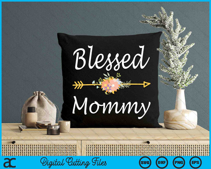 Blessed Mommy Vintage SVG PNG Digital Cutting Files