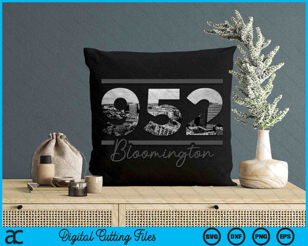 Bloomington 952 Netnummer Skyline Minnesota Vintage SVG PNG digitale snijbestanden 