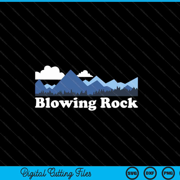 Blowing Rock Carolina del Norte Montañas Blue Ridge SVG PNG Archivo de corte digital