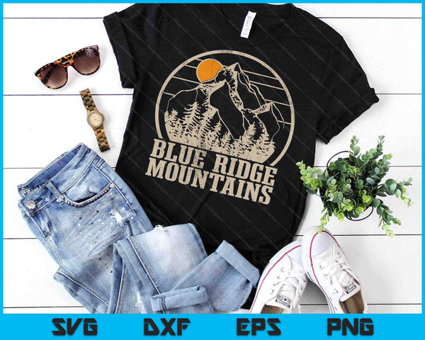 Blue Ridge Mountains Vintage Mountains USA America Souvenir SVG PNG Digital Printable Files