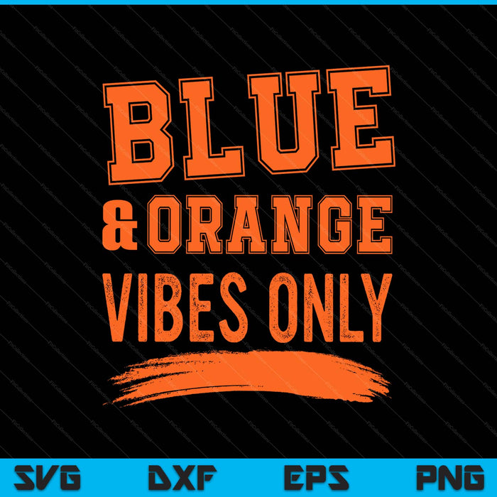 Blue and orange game day SVG cut file