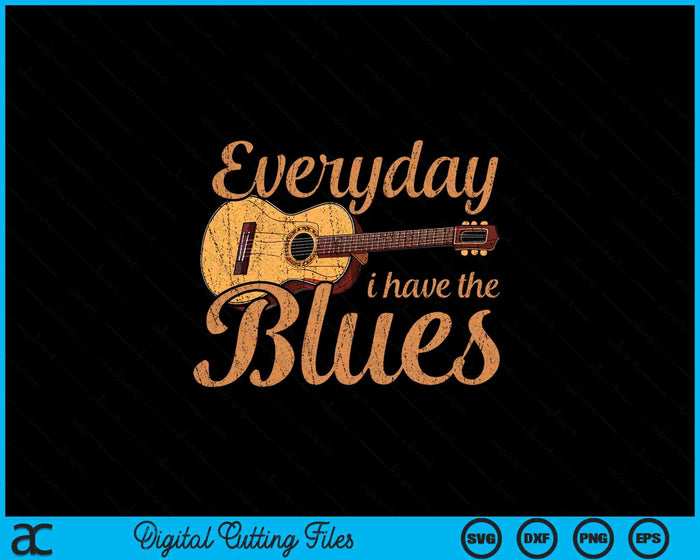 Blues Music Band Lover Vintage Guitar Teacher Funny Blues SVG PNG Digital Printable Files