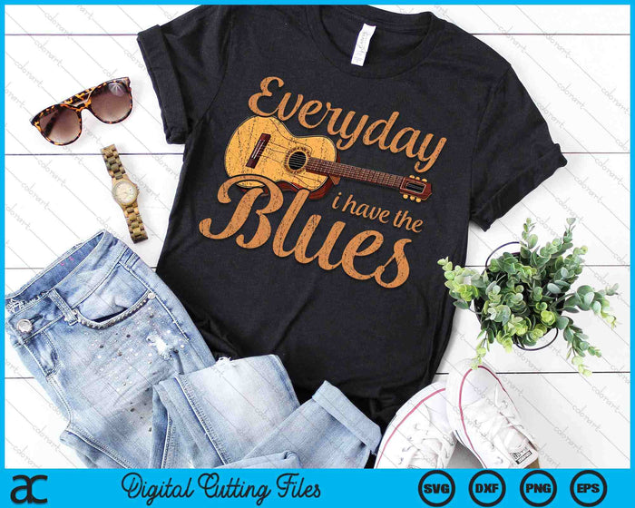 Blues Music Band Lover Vintage Guitar Teacher Funny Blues SVG PNG Digital Printable Files