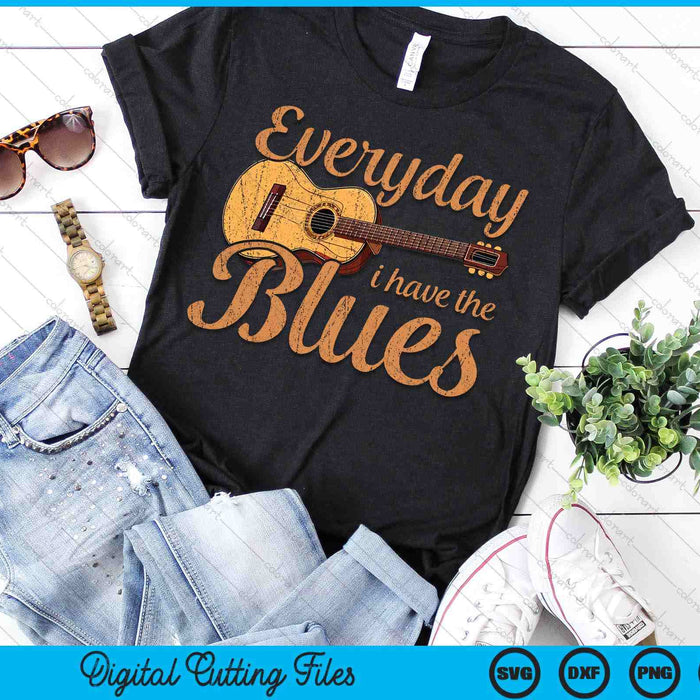Blues Music Band Lover Vintage Guitar Teacher Funny Blues SVG PNG Digital Printable Files