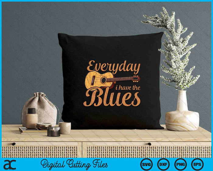 Blues Music Band Lover Vintage Guitar Teacher Funny Blues SVG PNG Digital Printable Files