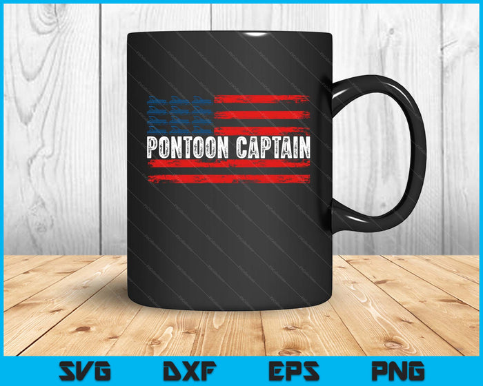 Boating Pontoon Captain 4th of July Pontoon Boat SVG PNG Digital Cutting Files