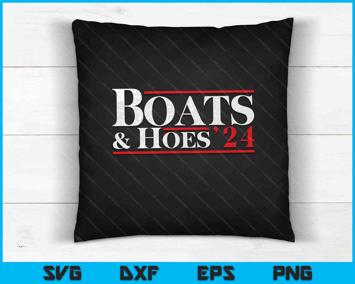 Boats & Hoes 24 Vintage Logo For Your Step Brothers SVG PNG Cutting Printable Files