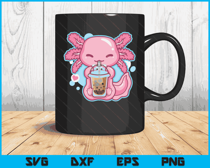 Boba thee Bubble thee melk thee Anime Axolotl SVG PNG digitale snijbestanden