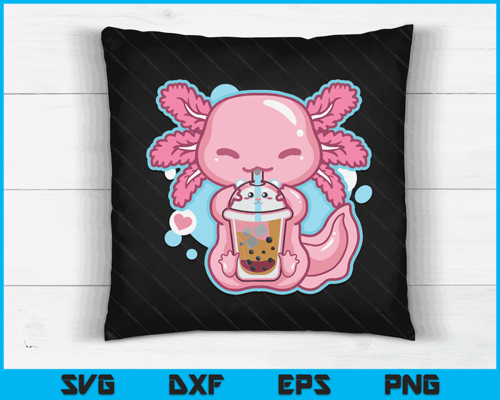 Boba thee Bubble thee melk thee Anime Axolotl SVG PNG digitale snijbestanden