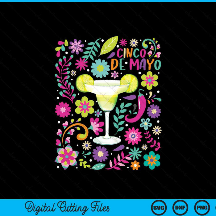 Boho Flower Cinco De Mayo SVG PNG Digital Printable Files