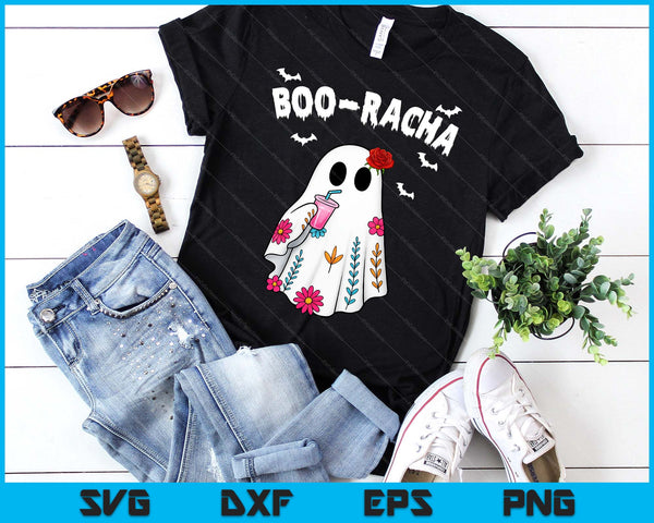 Boo-Racha Funny Halloween Ghost Boo Jee Ghost For Halloween SVG PNG Digital Printable Files