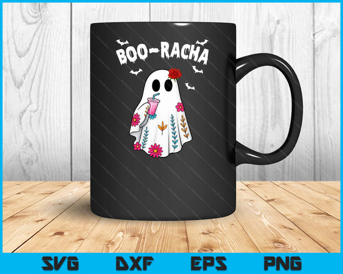 Boo-Racha Funny Halloween Ghost Boo Jee Ghost For Halloween SVG PNG Digital Printable Files