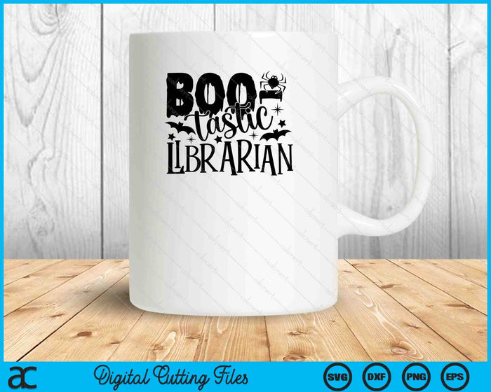 Boo-tastic Librarian Funny Halloween Librarian SVG PNG Cutting Printable Files