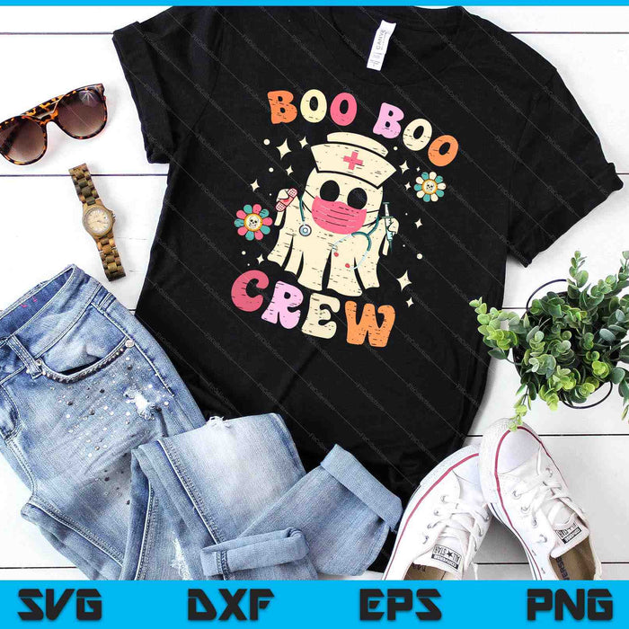 Boo Boo Crew Halloween Ghost Nurse SVG PNG Digital Cutting File