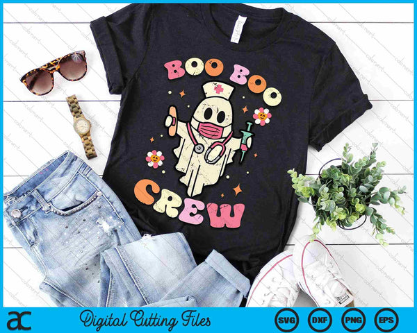 Boo Boo Crew Halloween Ghost Nurse SVG PNG Digital Printable Files