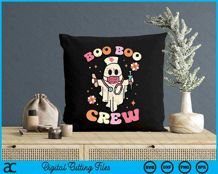 Boo Boo Crew Halloween Ghost Nurse SVG PNG Digital Printable Files