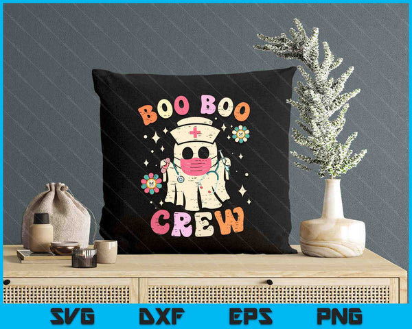 Boo Boo Crew Halloween Ghost Nurse SVG PNG Digital Cutting File