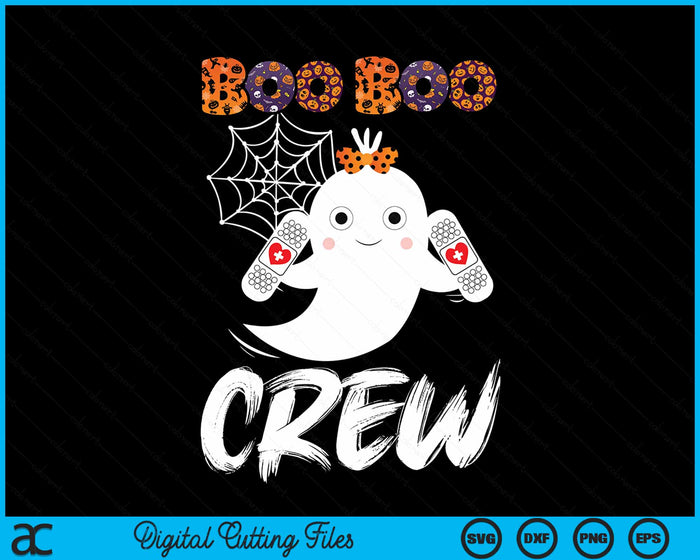 Boo Boo Crew Nurse Funny Halloween Costume SVG PNG Digital Cutting File