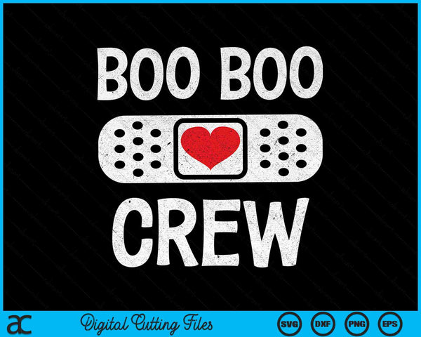 Boo Boo Crew Nurse Ghost Halloween Costume SVG PNG Digital Cutting Files
