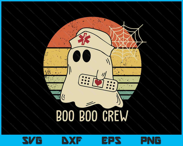 Boo Boo bemanning verpleegkundige shirts Halloween verpleegster SVG PNG snijden afdrukbare bestanden