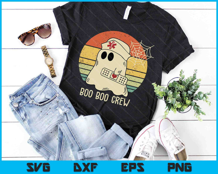 Boo Boo bemanning verpleegkundige shirts Halloween verpleegster SVG PNG snijden afdrukbare bestanden