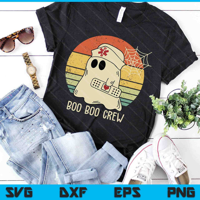 Boo Boo bemanning verpleegkundige shirts Halloween verpleegster SVG PNG snijden afdrukbare bestanden