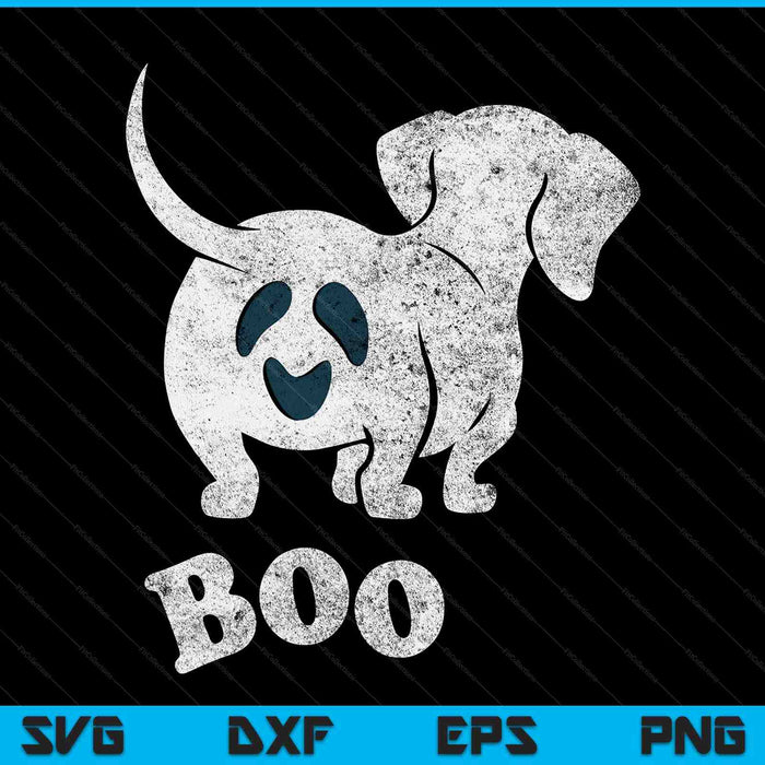Boo Dachshund Spooky Dog Wiener Halloween Costume SVG PNG Digital Printable Files