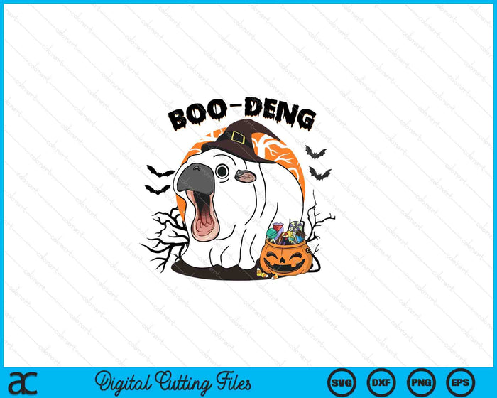 Boo Deng Shirt Moo Deng Baby Hippo Funny Halloween Animals SVG PNG Digital Printable Files