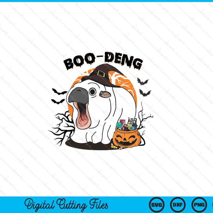 Boo deng moo deng baby hippo Halloween animals SVG cut file