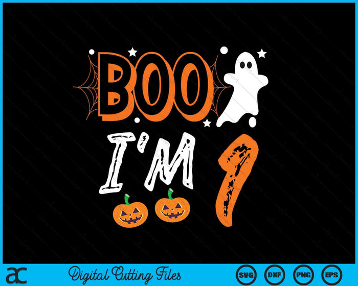 Boo I'm 1 One Yr Ghost Halloween Costume SVG PNG Digital Cutting File