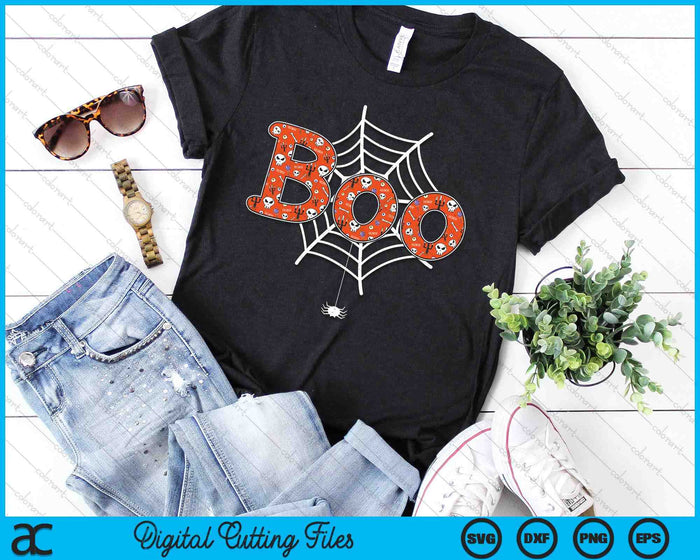 Boo Web Spider Halloween Day Party Trick Or Treat SVG PNG Digital Cutting Files