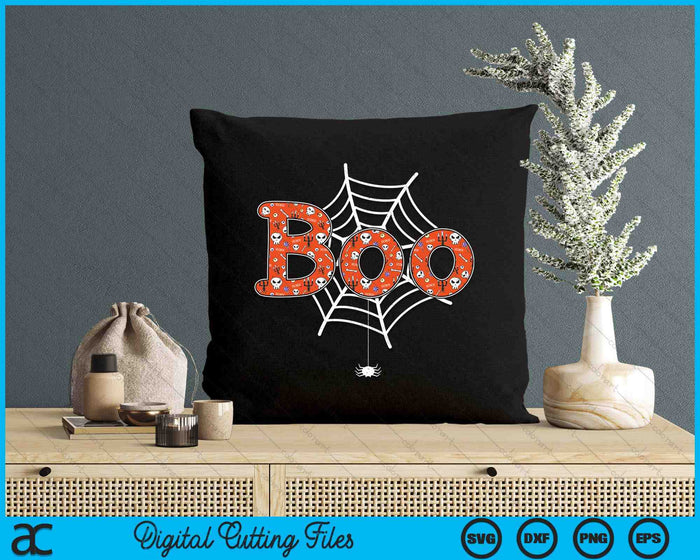 Boo Web Spider Halloween Day Party Trick Or Treat SVG PNG Digital Cutting Files