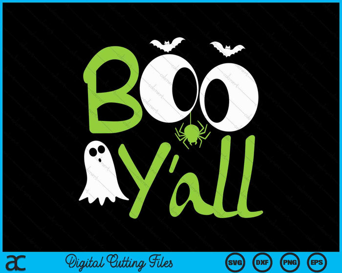 Boo Y'all grappige Halloween Trick or Treat SVG PNG digitale snijbestanden