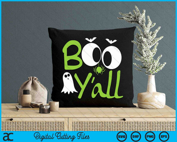 Boo Y'all Funny Halloween Trick or Treat SVG PNG Digital Cutting Files
