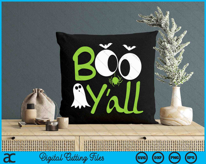 Boo Y'all divertido truco de Halloween o trato SVG PNG archivos de corte digital